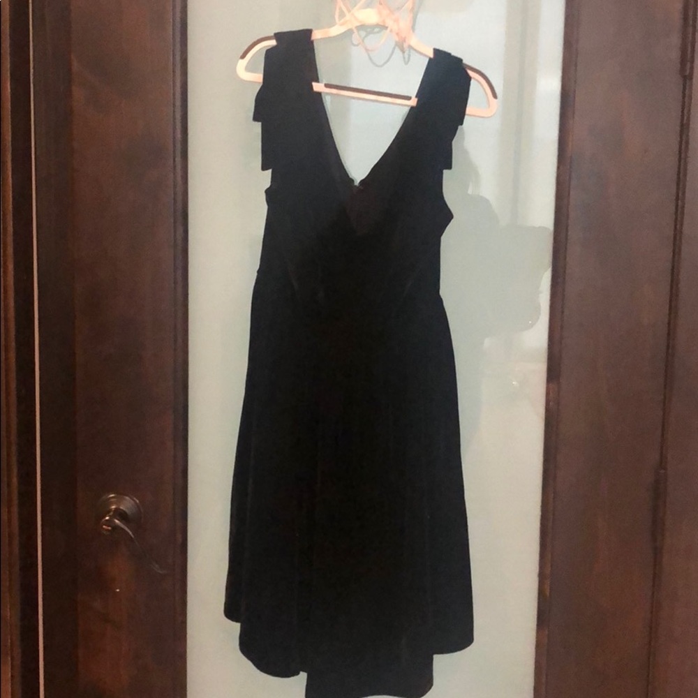 Black velvet dress
